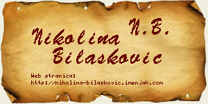 Nikolina Bilašković vizit kartica